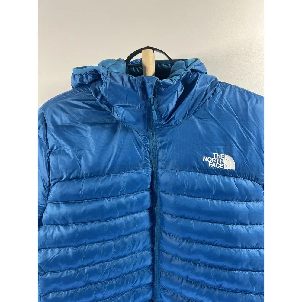 The North Face Mens L Blue Terra Peak Hoodie Puffer Jacket Nylon Shell NWT 2026